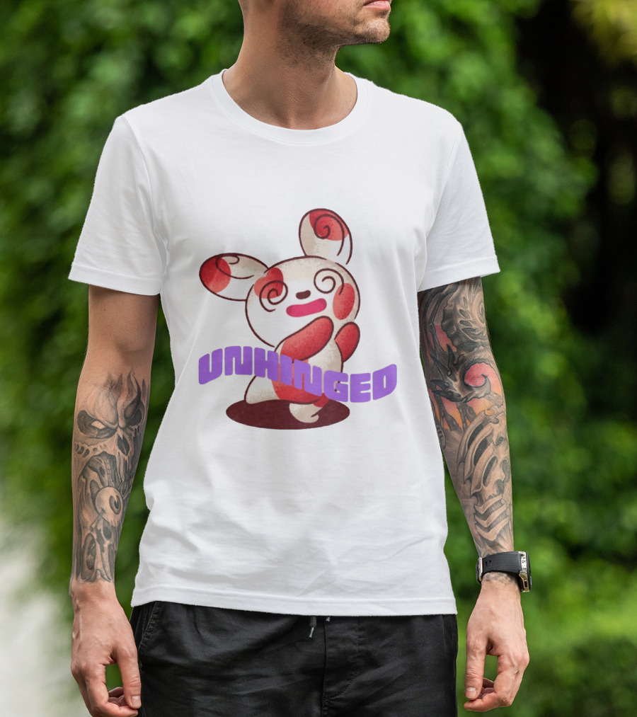 Spinda Unhinged Bunny Rabbit Cartoon Spiral Eyes T-Shirt