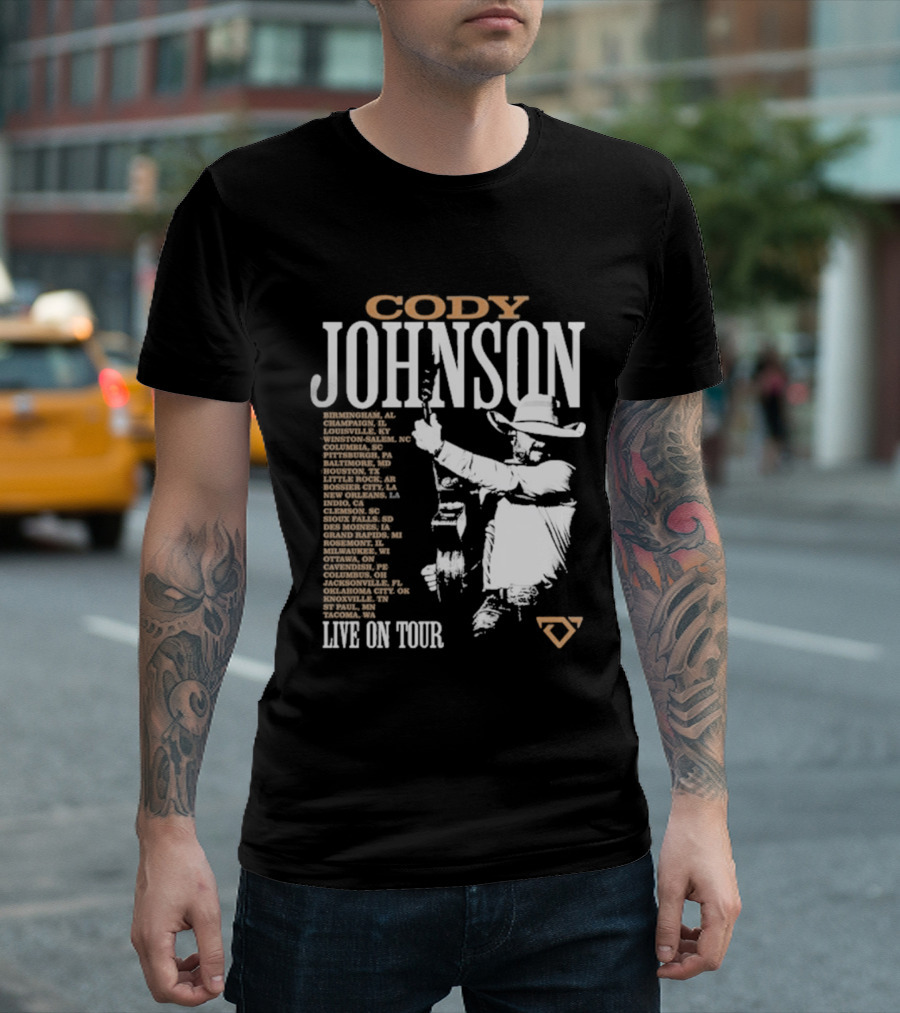 Cody Johnson 2026 Tour Live On Tour Dates And Cities With Cowboy T-Shirt