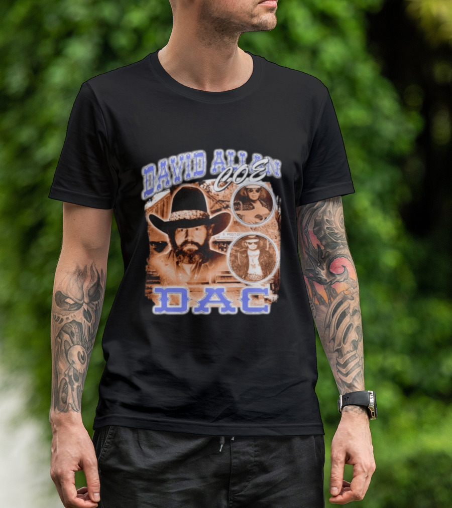 David Allan Coe DAC Cowboy Hat Sunglasses Collage T-Shirt
