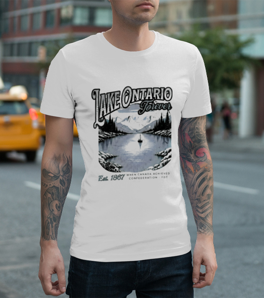 Lake Ontario Forever Great Lakes Canada Nature Exploration Where Wonder Awaits Conservation Est 1867 T-Shirt