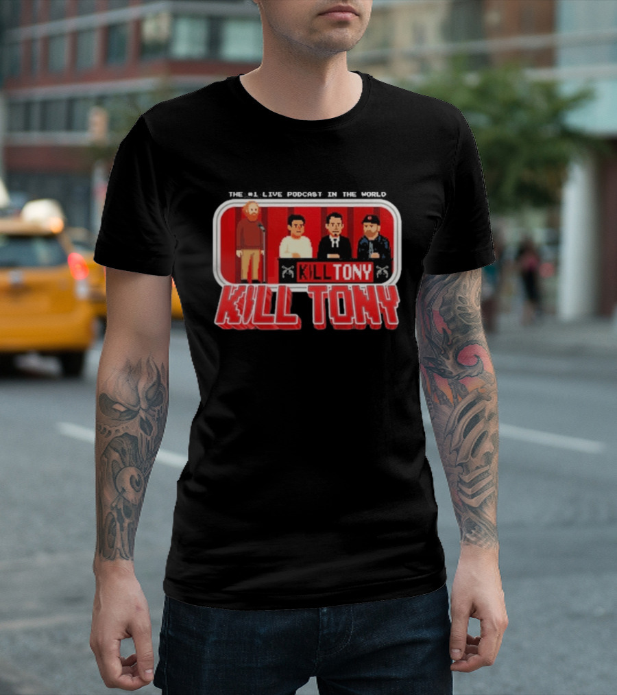 Kill Tony Podcast 8 Bit Pixel Art Comedy Panel T-Shirt