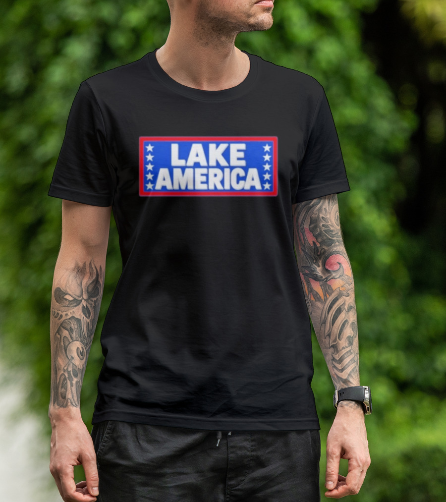 Lake America Patriotic Stars Political T-Shirt