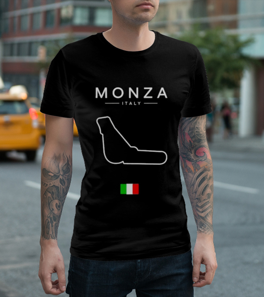 Monza Italy Temple Of Speed Circuit Italia Flag Racing T-Shirt