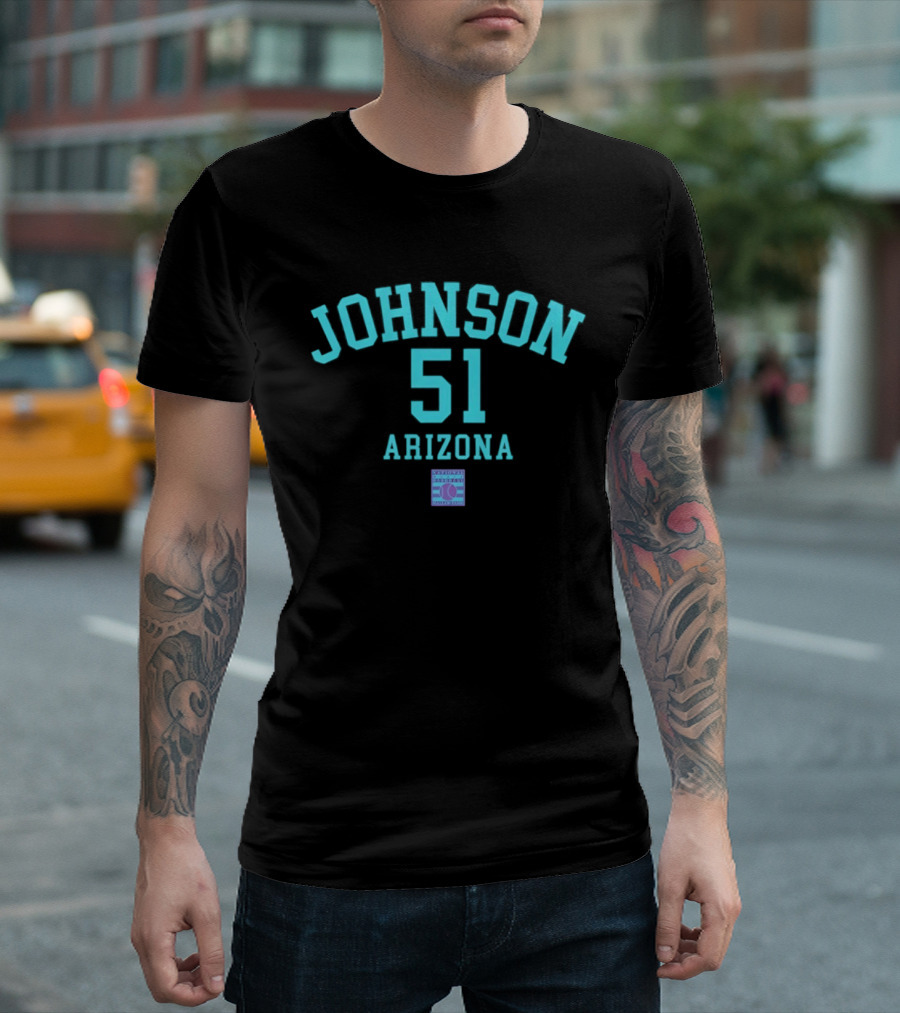 Arizona Johnson 51 October's Finest Baseball T-Shirt