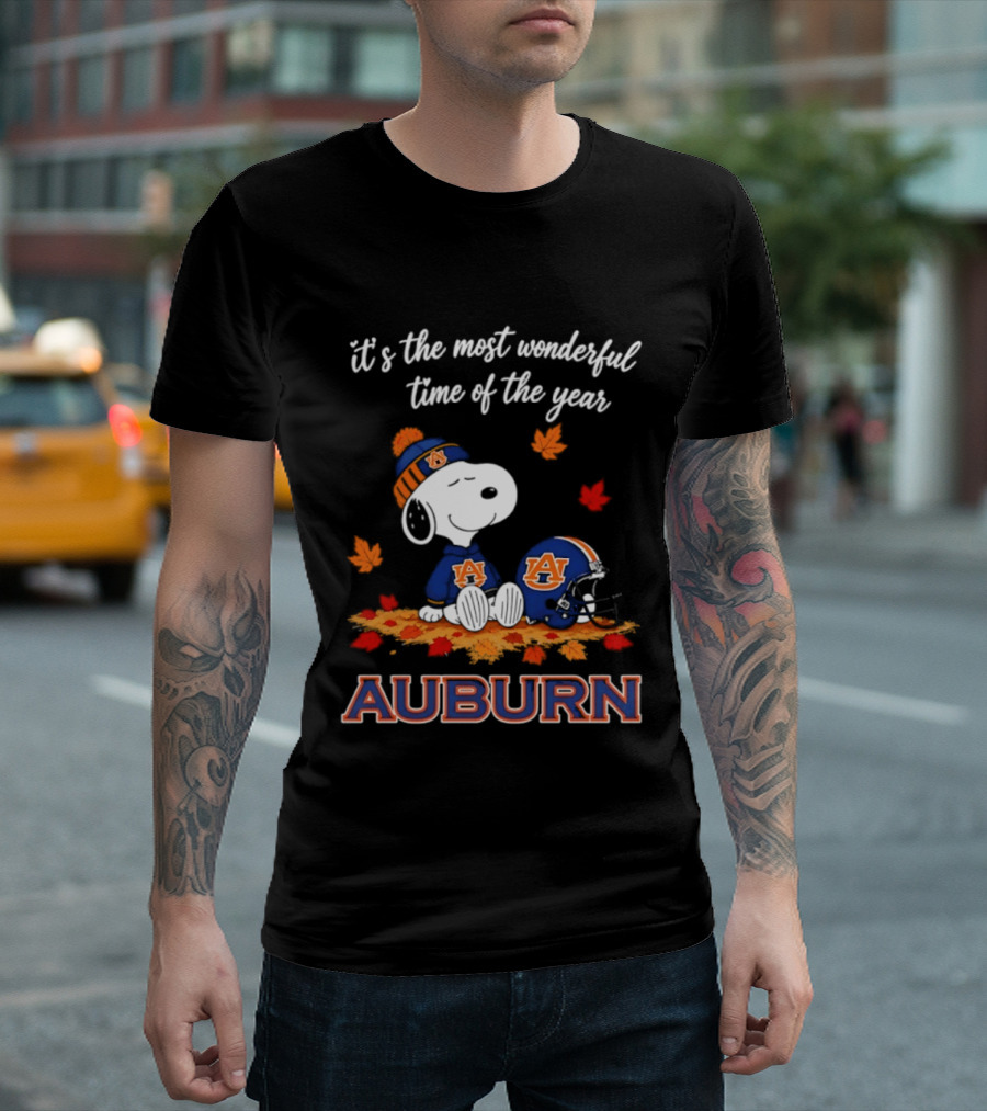 Auburn Tigers Snoopy It's The Most Wonderful Time Of The Year Halloween 2026 T-Shirt