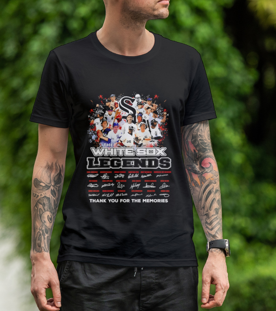 The Chicago White Sox Legends Thank You For The Memories Signatures T-Shirt
