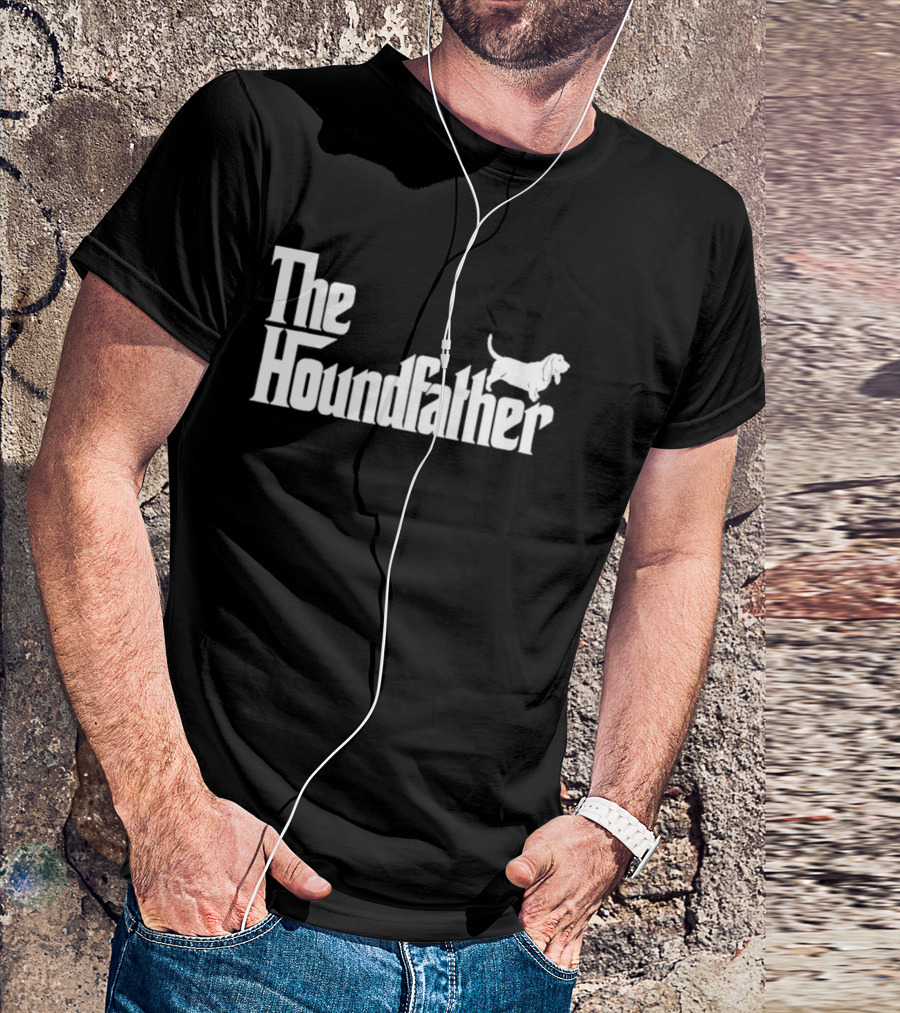 The Houndfather Basset Hound Iconic Movie Font T-Shirt