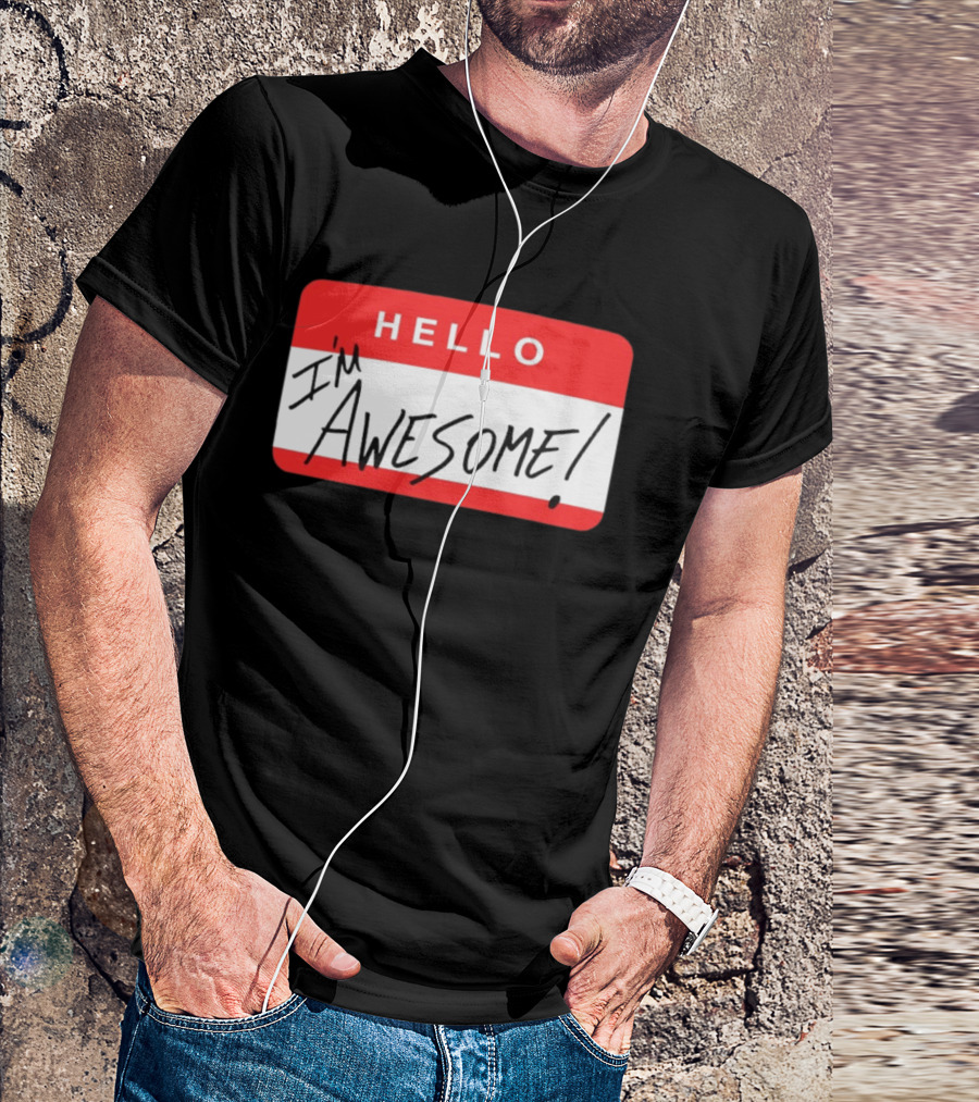 The Miz WWE Hello I'm Awesome Badge Стicker T-Shirt