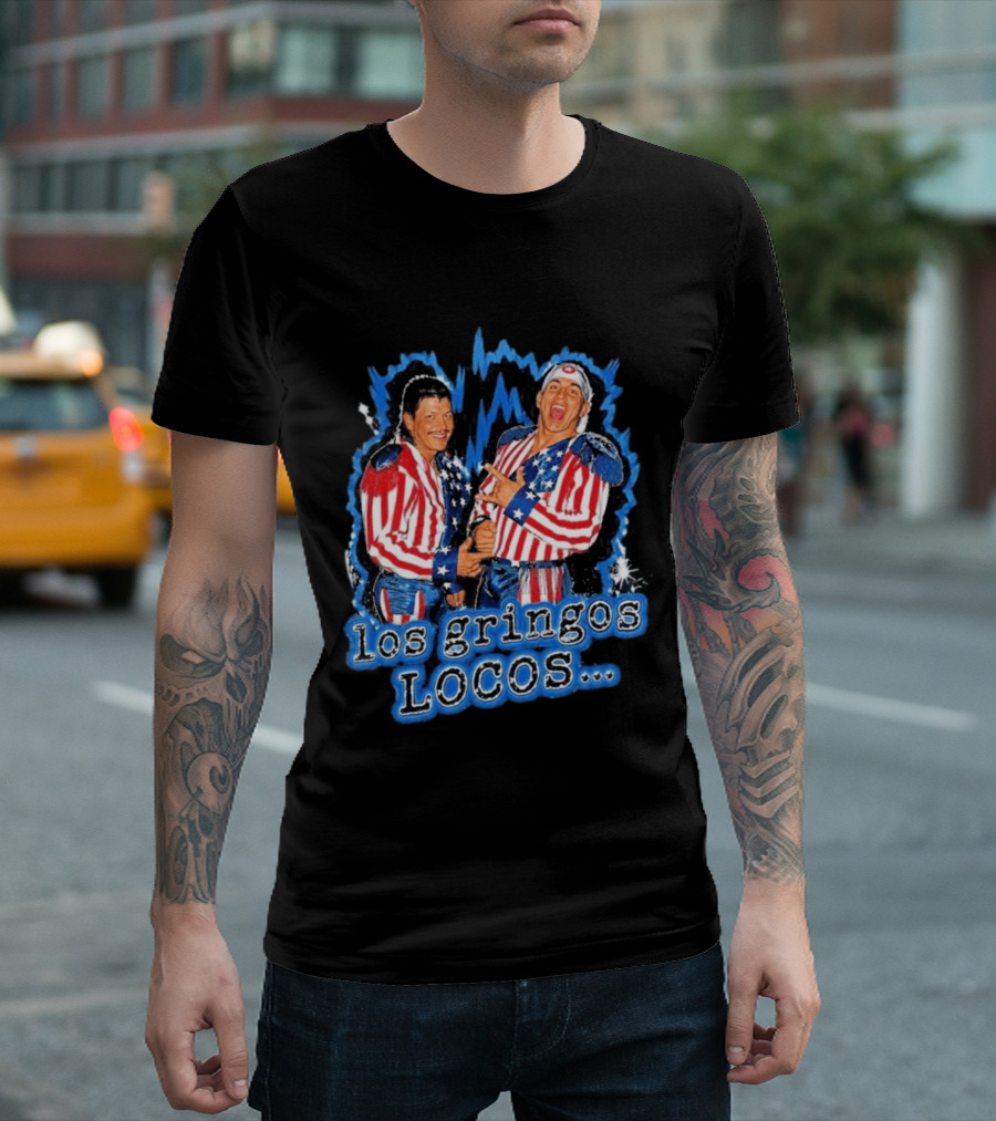 Dominik Mysterio Los Gringos Locos Red White Blue Stars And Stripes T-Shirt