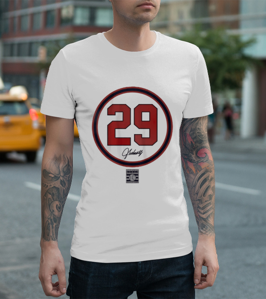John Smoltz 29 Signature Red Circle T-Shirt