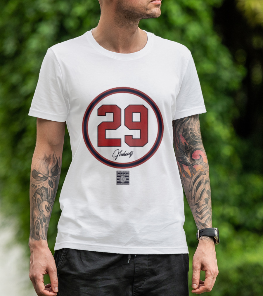 John Smoltz 29 Signature Red Circle T-Shirt
