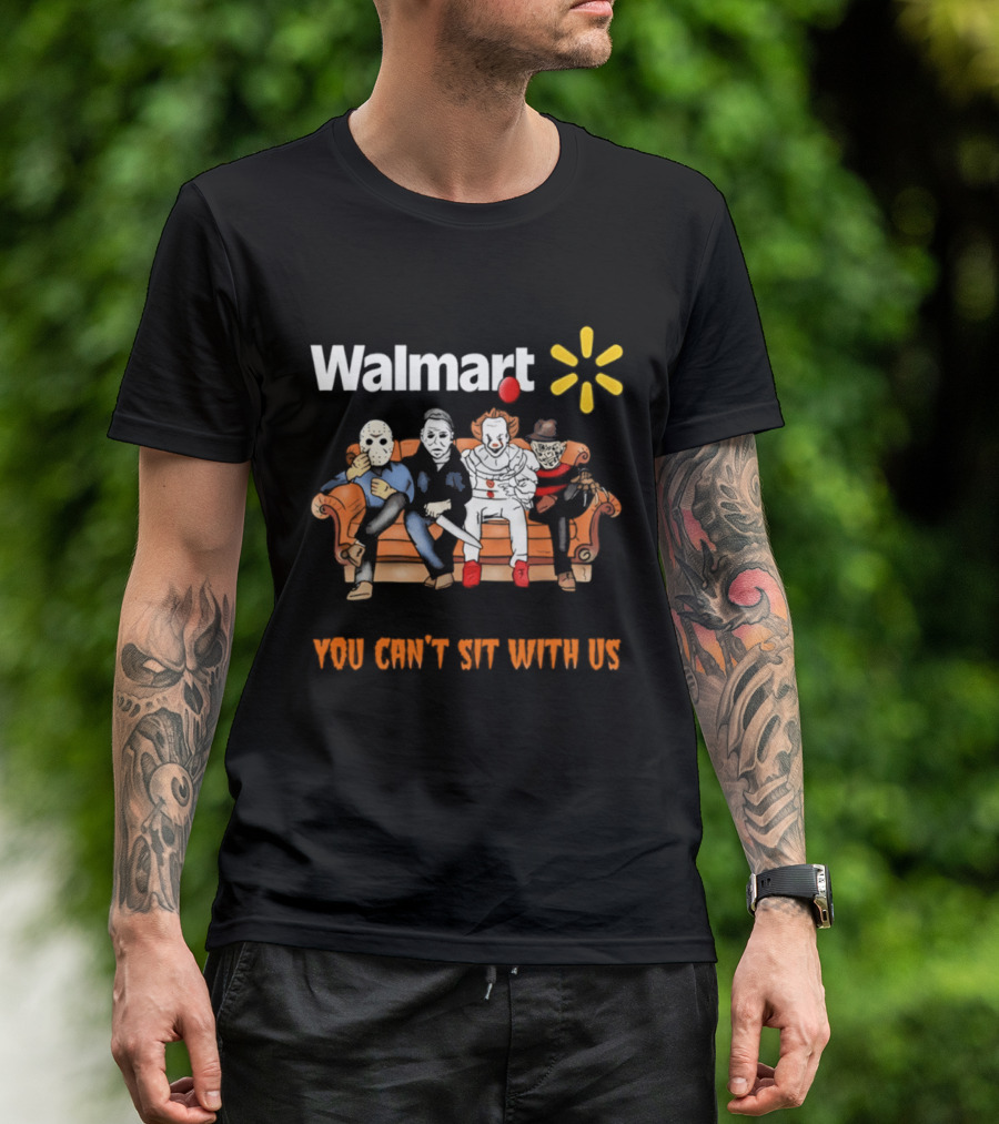Walmart You Can't Sit With Us Halloween Horror Movie T-Shirt
