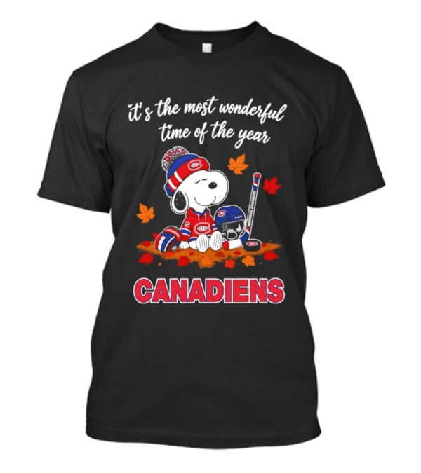 Canadiens Snoopy It's The Most Wonderful Time Of The Year Halloween 2026 T-Shirt