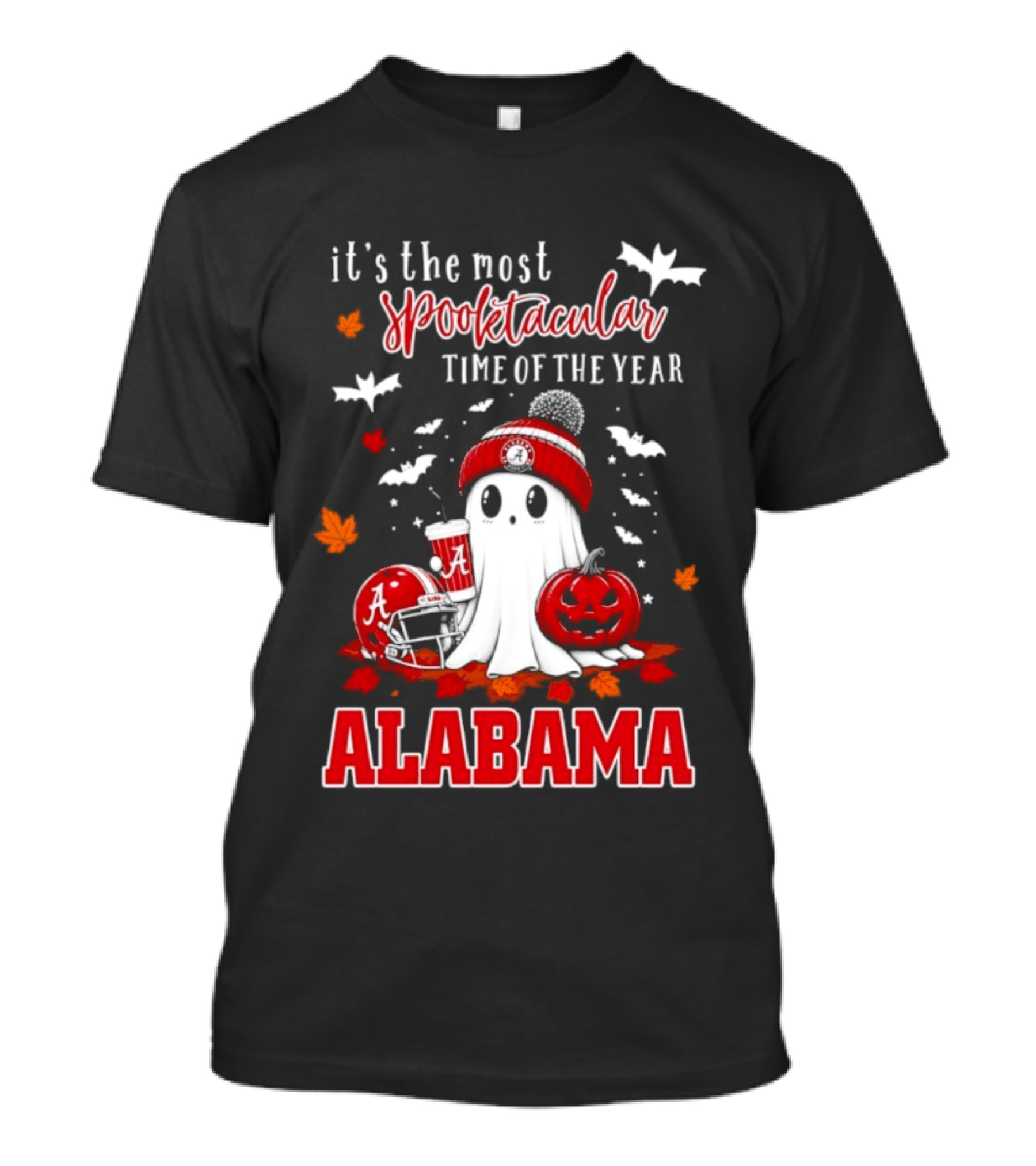 Alabama Crimson Tide Halloween Ghost It's The Most Spooktacular Time Of The Year 2026 T-Shirt