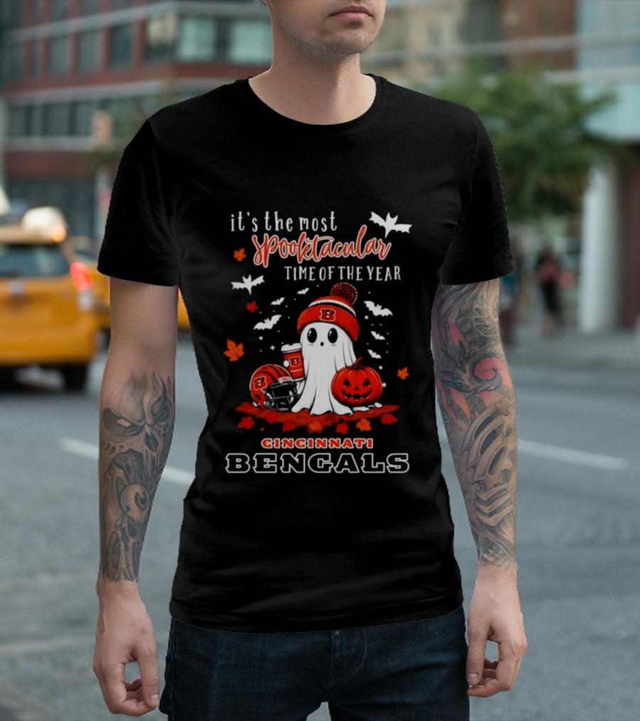 Cincinnati Bengals Halloween Ghost It's The Most Spooktacular Time Of The Year 2026 T-Shirt
