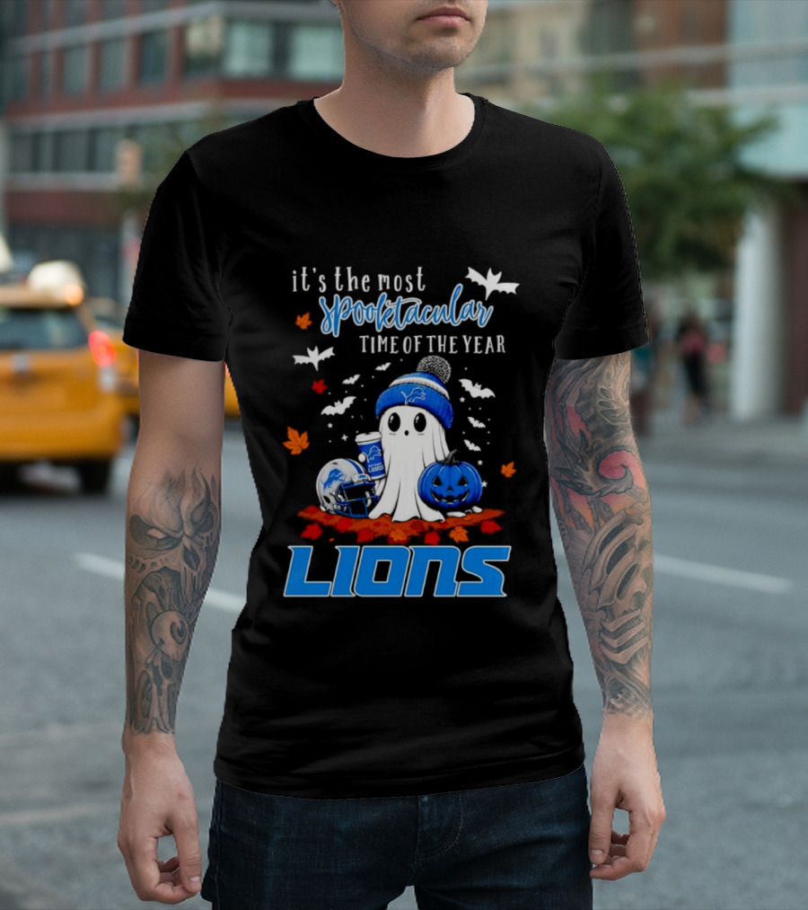 Detroit Lions Halloween Ghost Spooktacular Time Of The Year 2026 T-Shirt