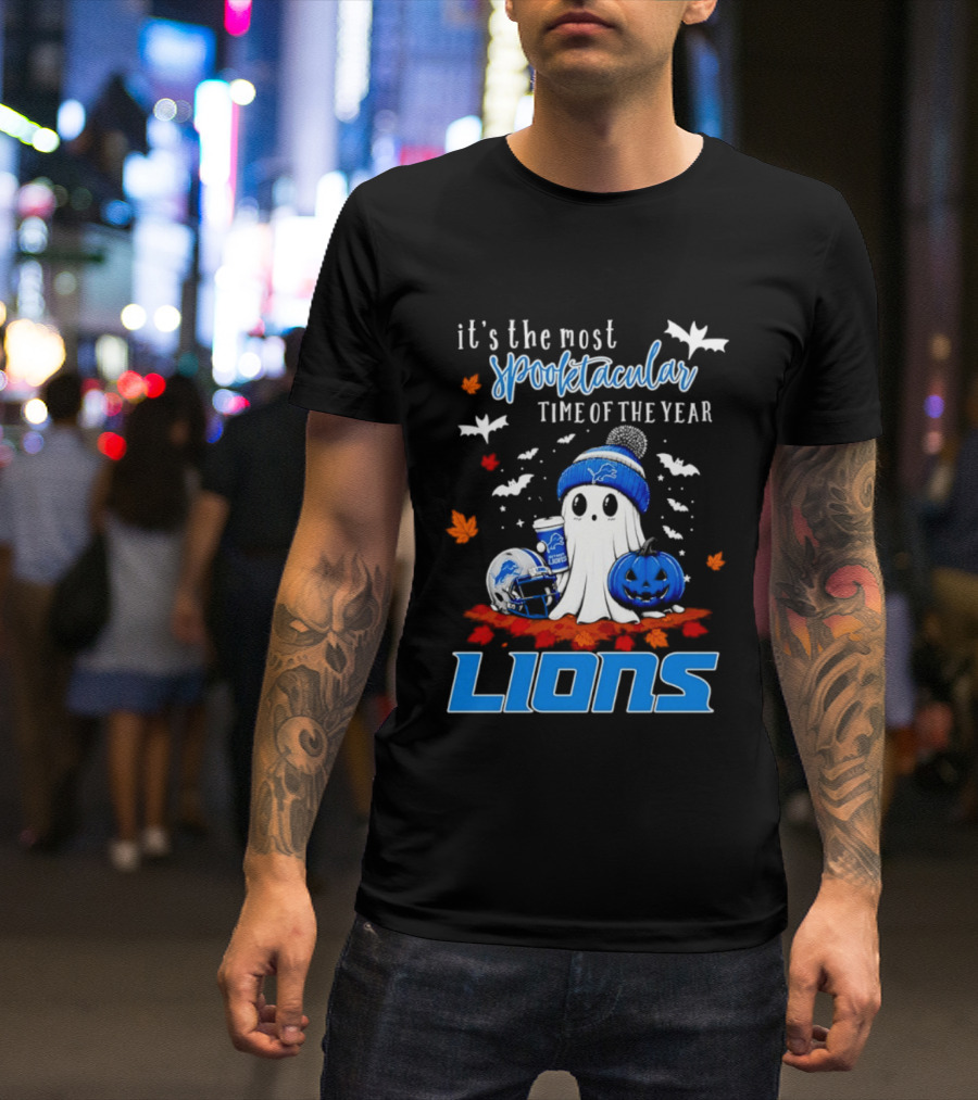 Detroit Lions Halloween Ghost Spooktacular Time Of The Year 2026 T-Shirt