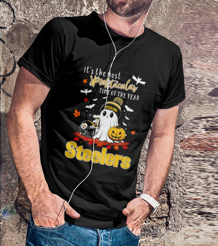 Pittsburgh Steelers Halloween 2026 Spooktacular Time Ghost Pumpkin Football T-Shirt