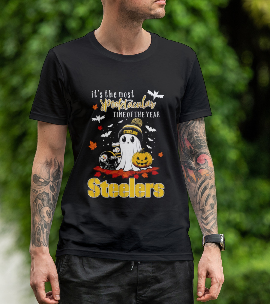 Pittsburgh Steelers Halloween 2026 Spooktacular Time Ghost Pumpkin Football T-Shirt