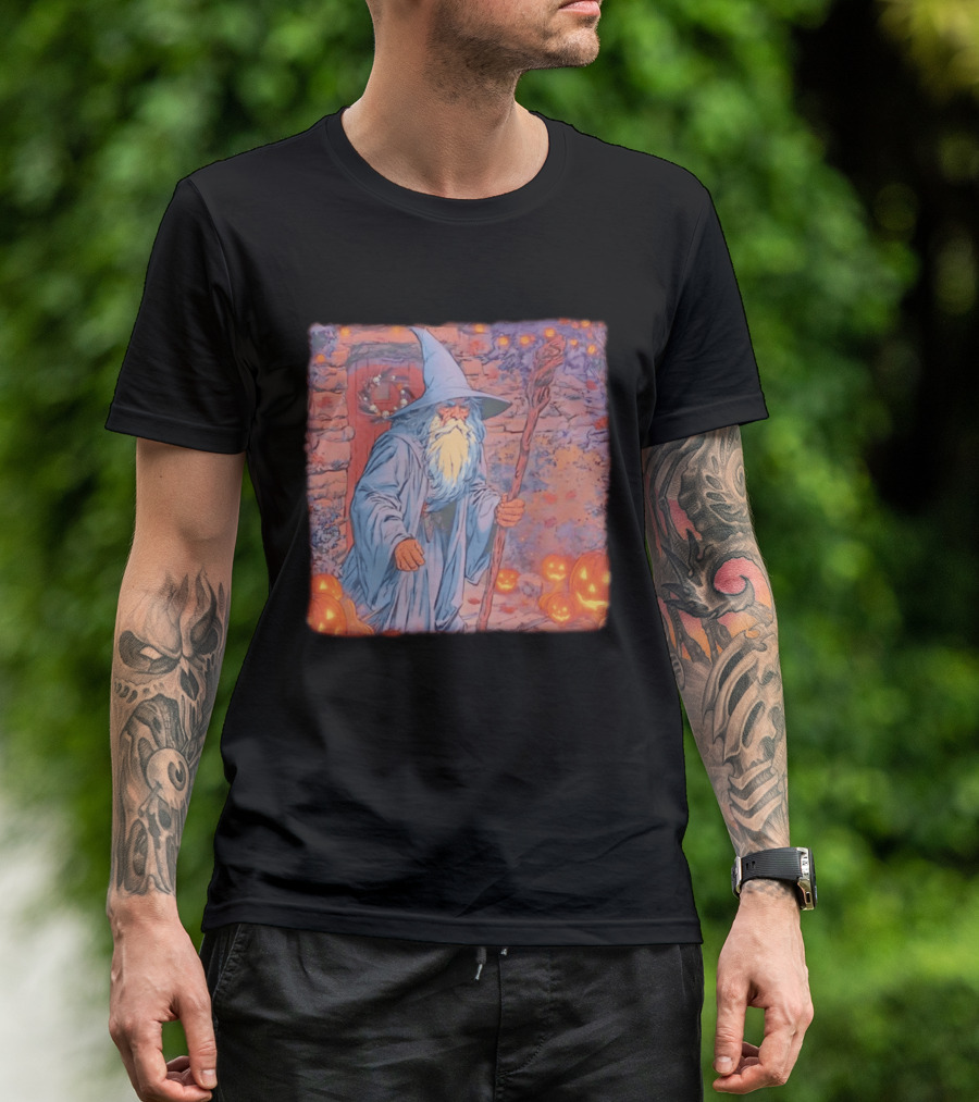 Wizard Halloween Night 2026 Magical Pumpkin Pathway T-Shirt