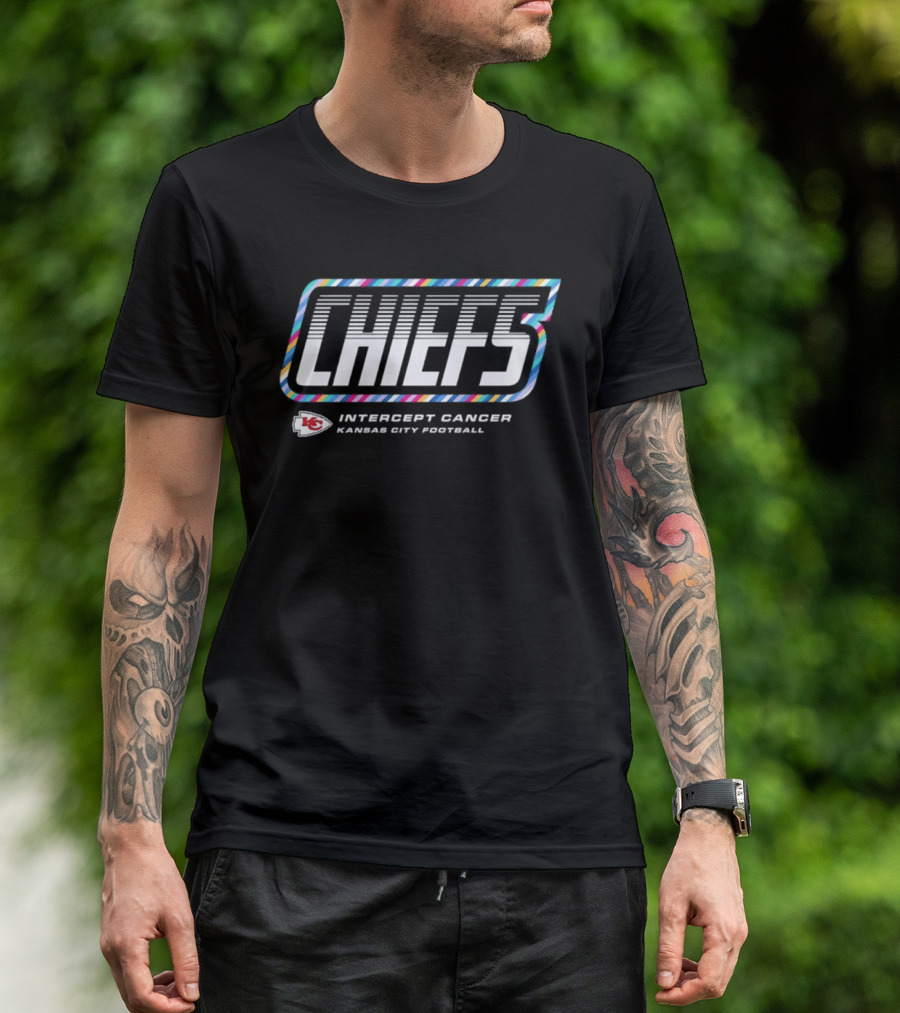 Kansas City Chiefs Intercept Cancer Crucial Catch 2026 Football T-Shirt
