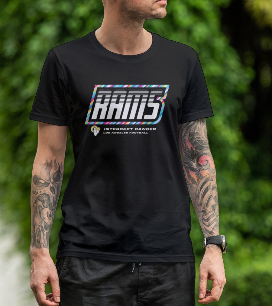 Los Angeles Rams Intercept Cancer Crucial Catch 2026 Los Angeles Football T-Shirt