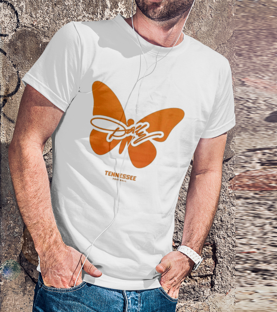 Tennessee Vols Dolly Butterfly Football T-Shirt