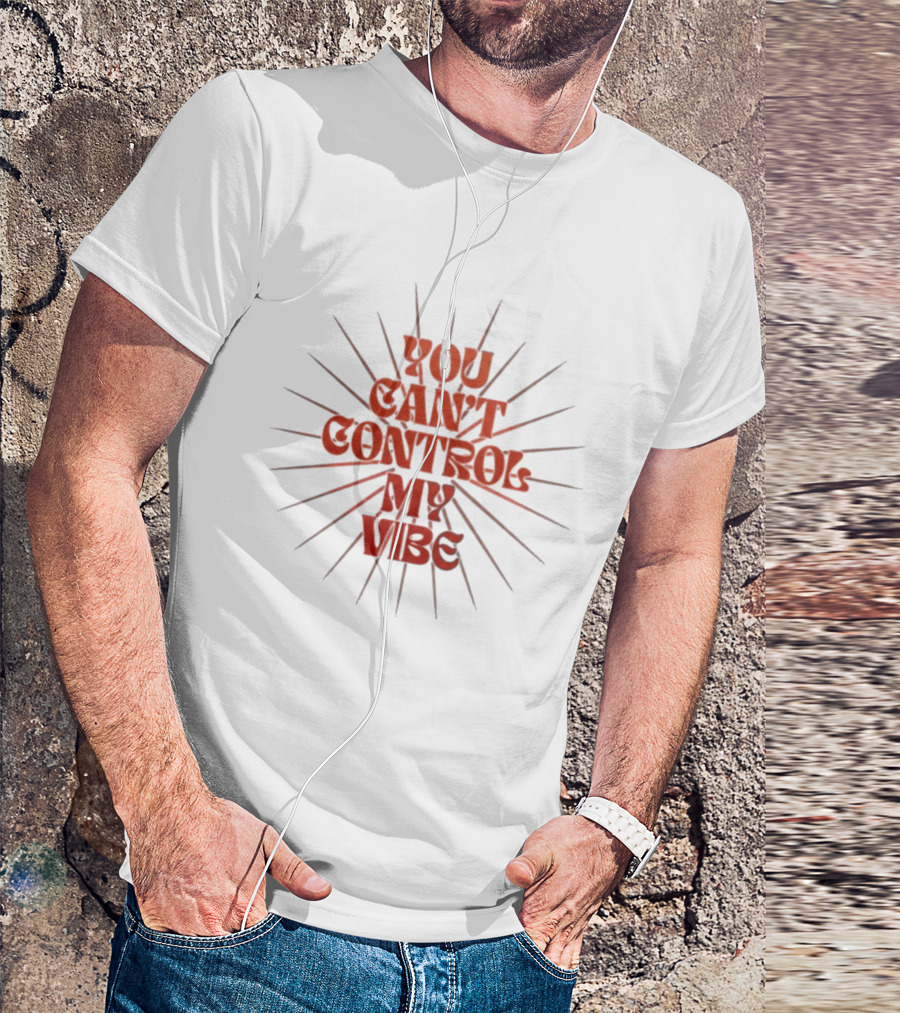 You Can't Control My Vibe Retro Sunburst T-Shirt