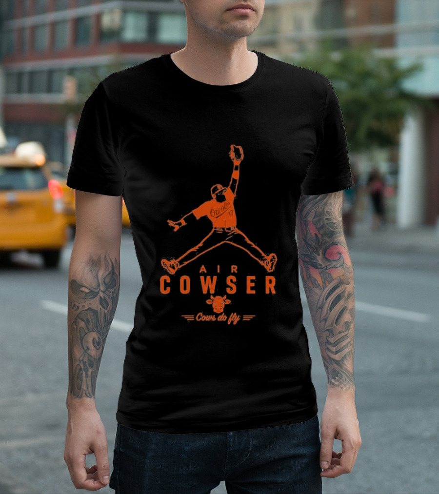AIr Colton Cowser Jumpman Parody Cows Do Fly T-Shirt
