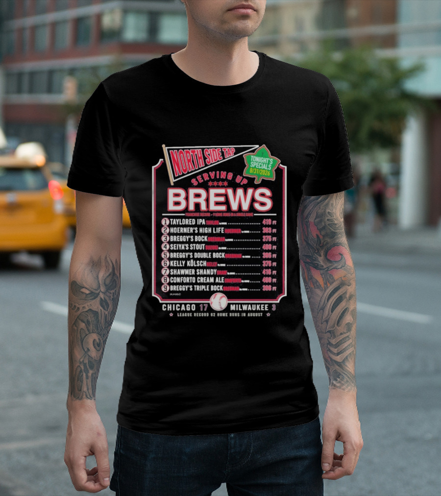 North Side Tap Serving Brews Tonight's Specials Taylored IPA Hoerner's High Life Breggy's Bock T-Shirt
