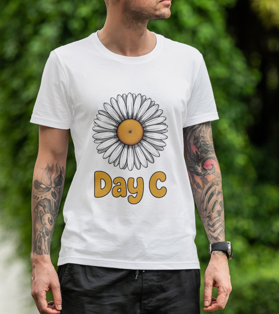 Day C Daisy Flower Vibrant Yellow Petals T-Shirt