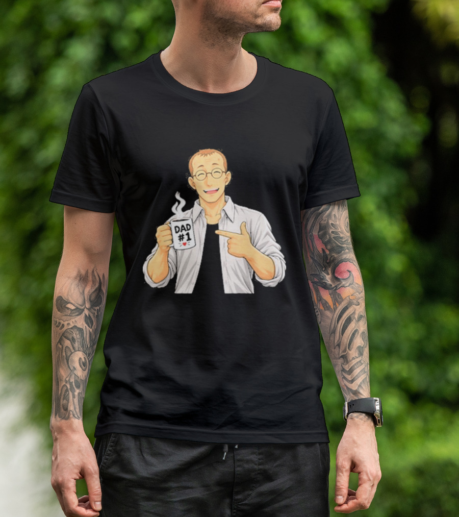 Shou Tucker Dad #1 Anime Character Holding A Cup T-Shirt