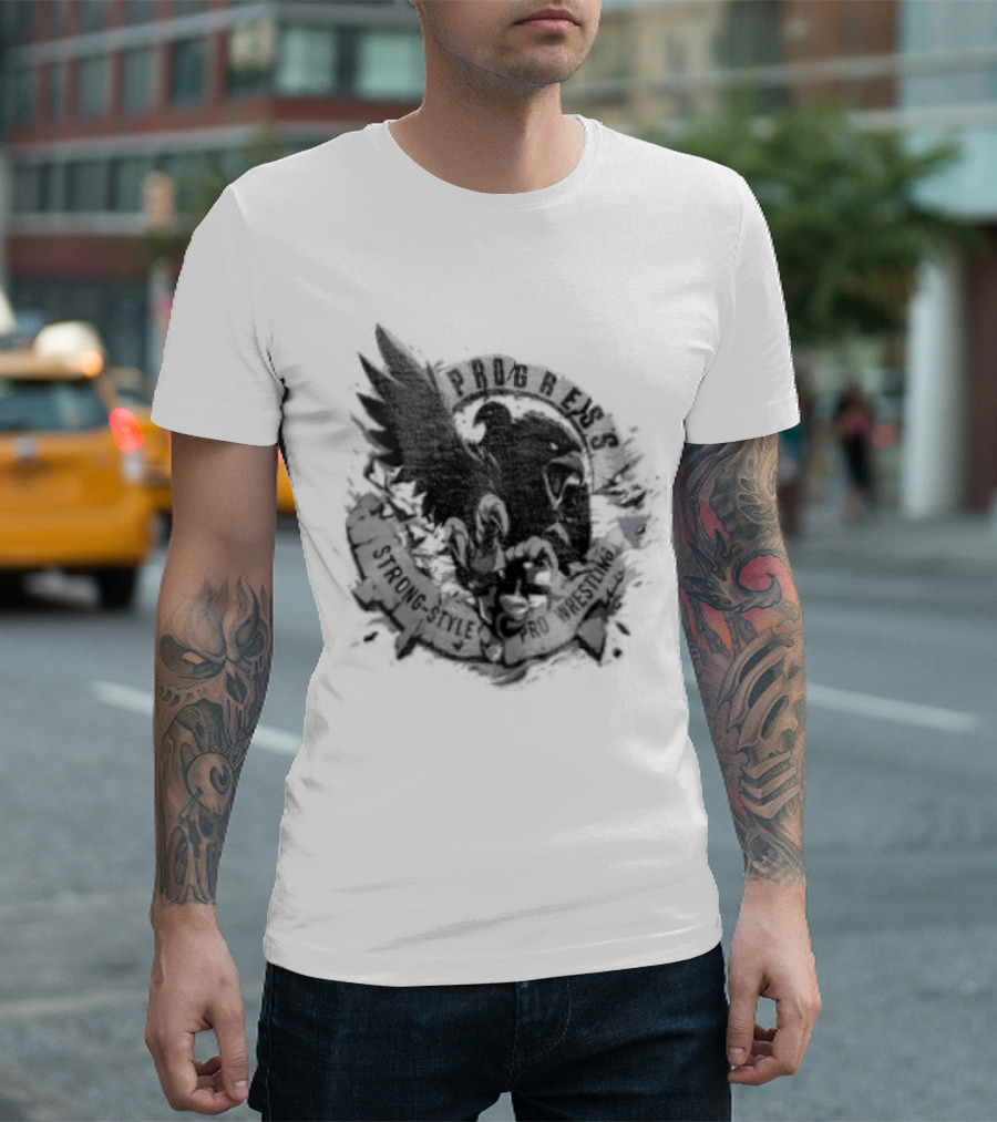 Progress Wrestling Eagle Strong Style Pro Wrestler T-Shirt