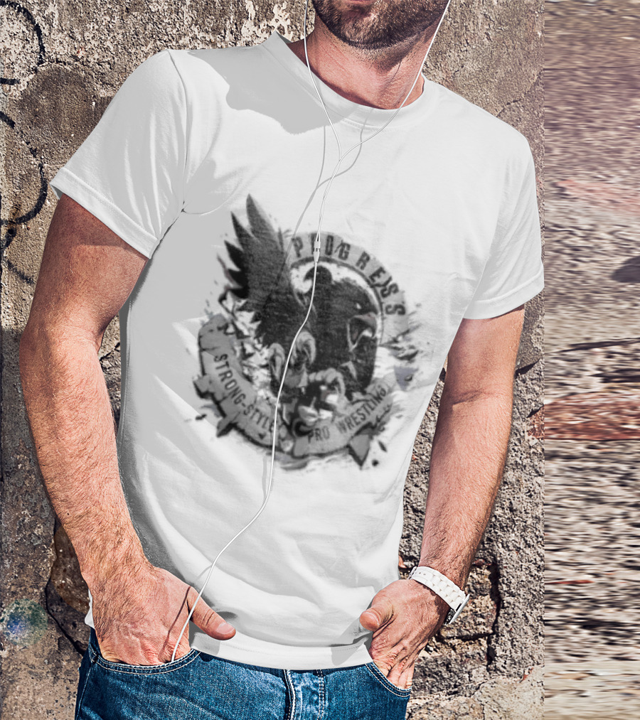 Progress Wrestling Eagle Strong Style Pro Wrestler T-Shirt