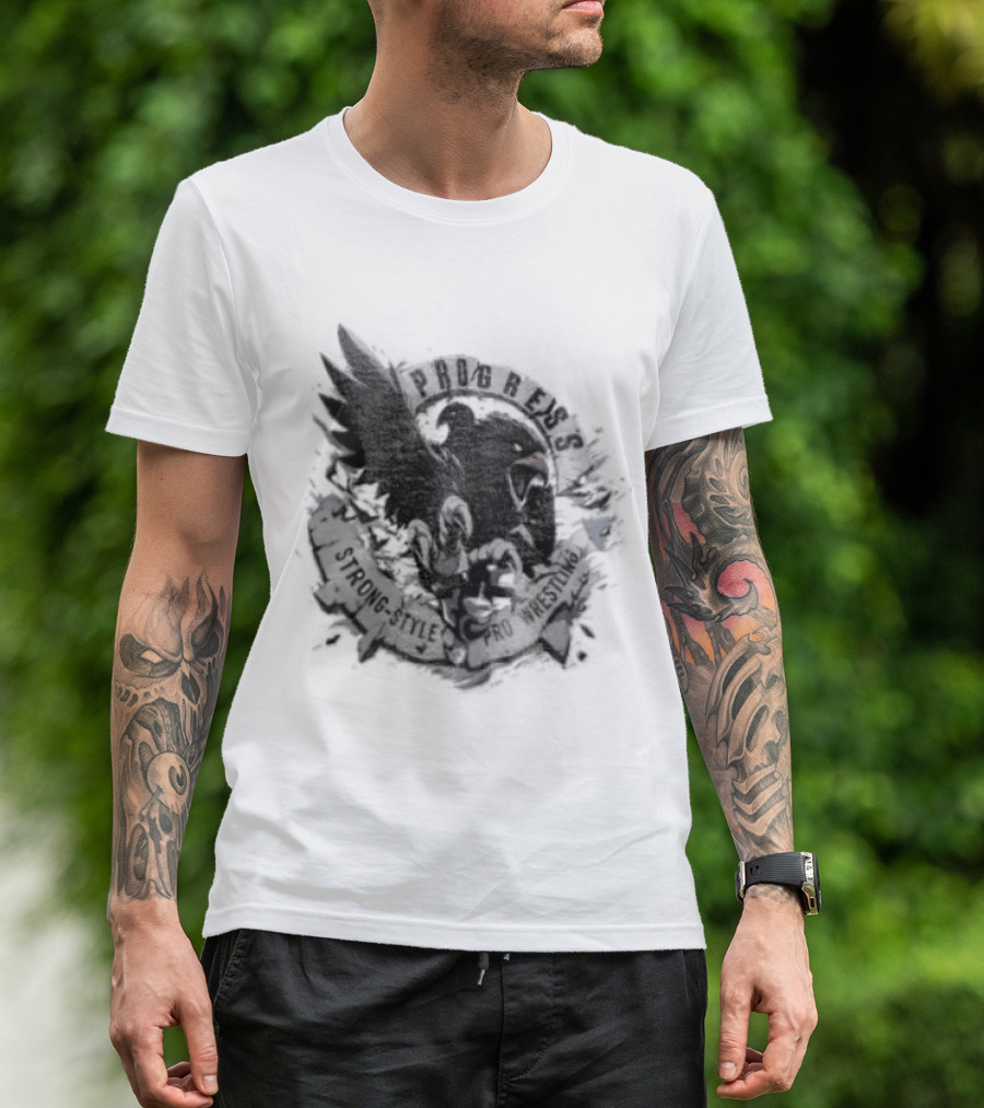 Progress Wrestling Eagle Strong Style Pro Wrestler T-Shirt