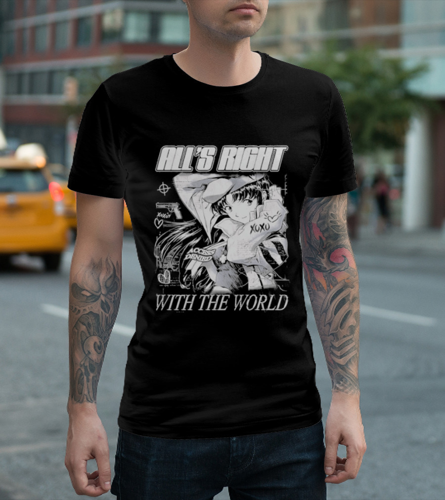 All's Right With The World Misato Katsuragi 90s Anime T-Shirt