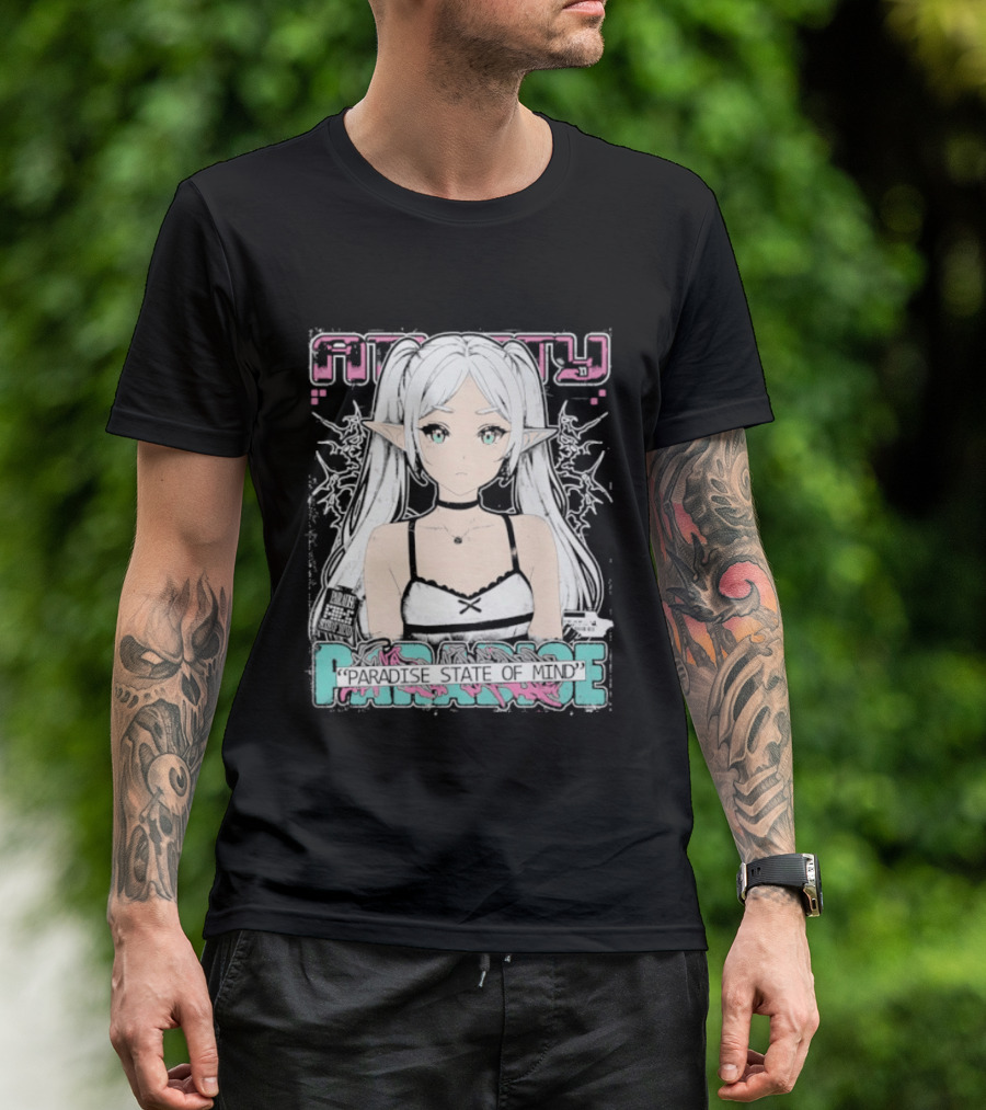 Best Frieren Paradise State Of Mind Anime Aesthetic Elf Girl T-Shirt