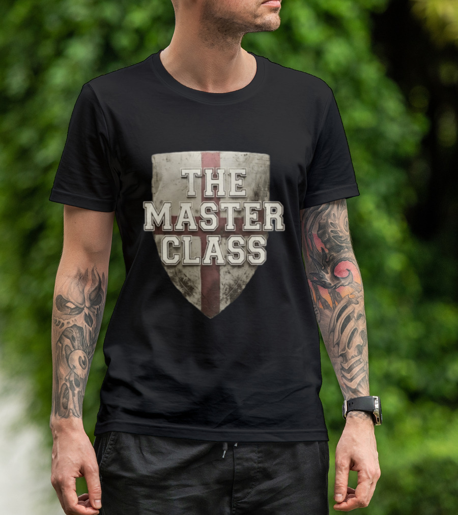 The Master Class Shield Emblem With Cross T-Shirt
