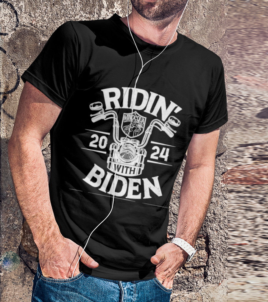 Ridin' With Biden 2024 Minocqua Brewing Company T-Shirt