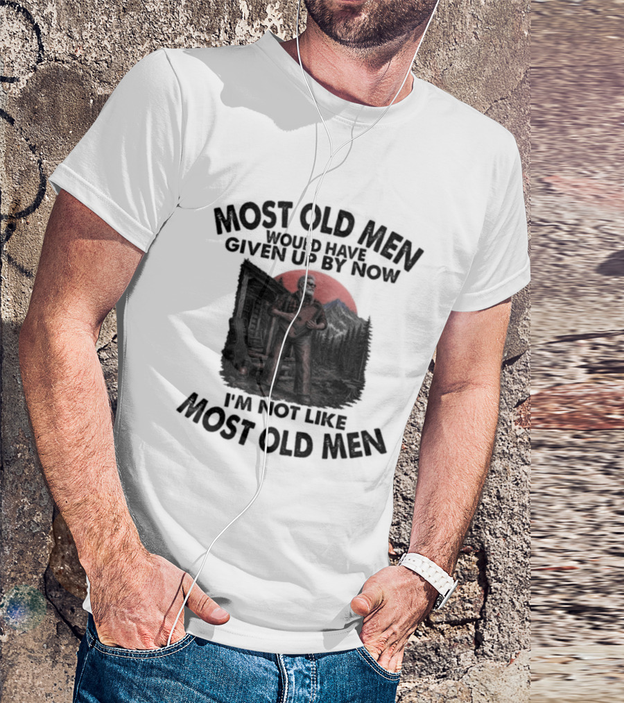 Most Old Men Would Have Given Up By Now Autoharp I'm Not Like Most Old Men T-Shirt
