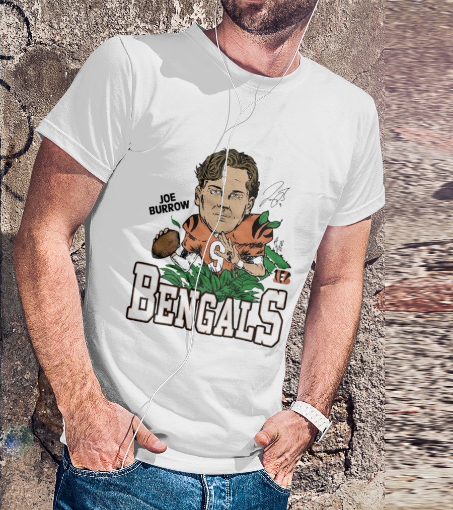 Joe Burrow Bengals Football Caricature Cincinnati T-Shirt