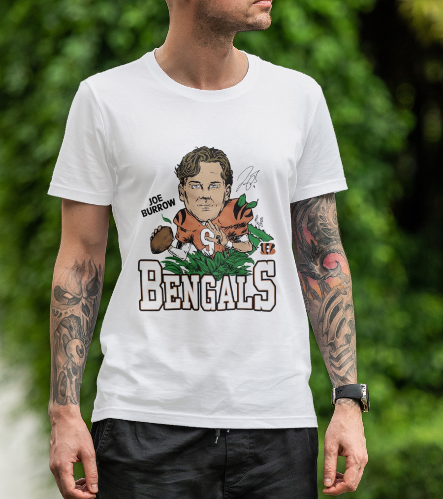 Joe Burrow Bengals Football Caricature Cincinnati T-Shirt