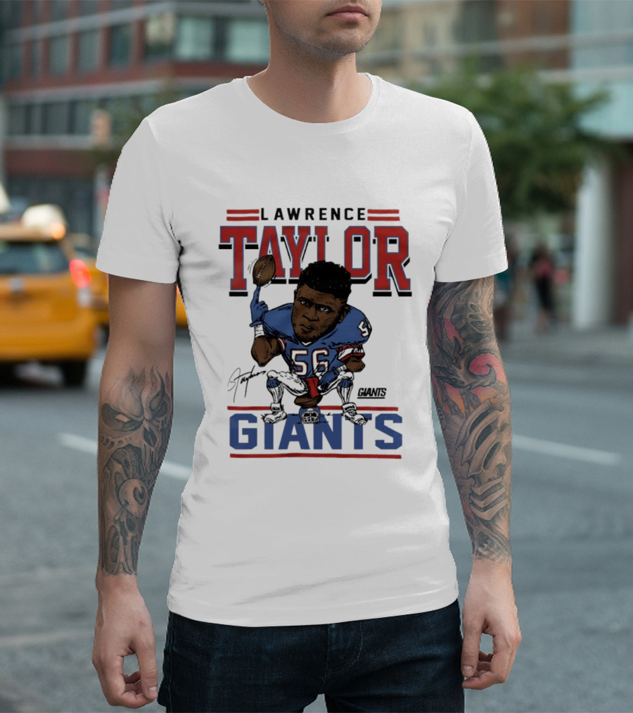 Lawrence Taylor Giants Football Caricature Number 56 T-Shirt