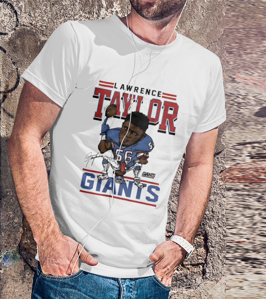 Lawrence Taylor Giants Football Caricature Number 56 T-Shirt