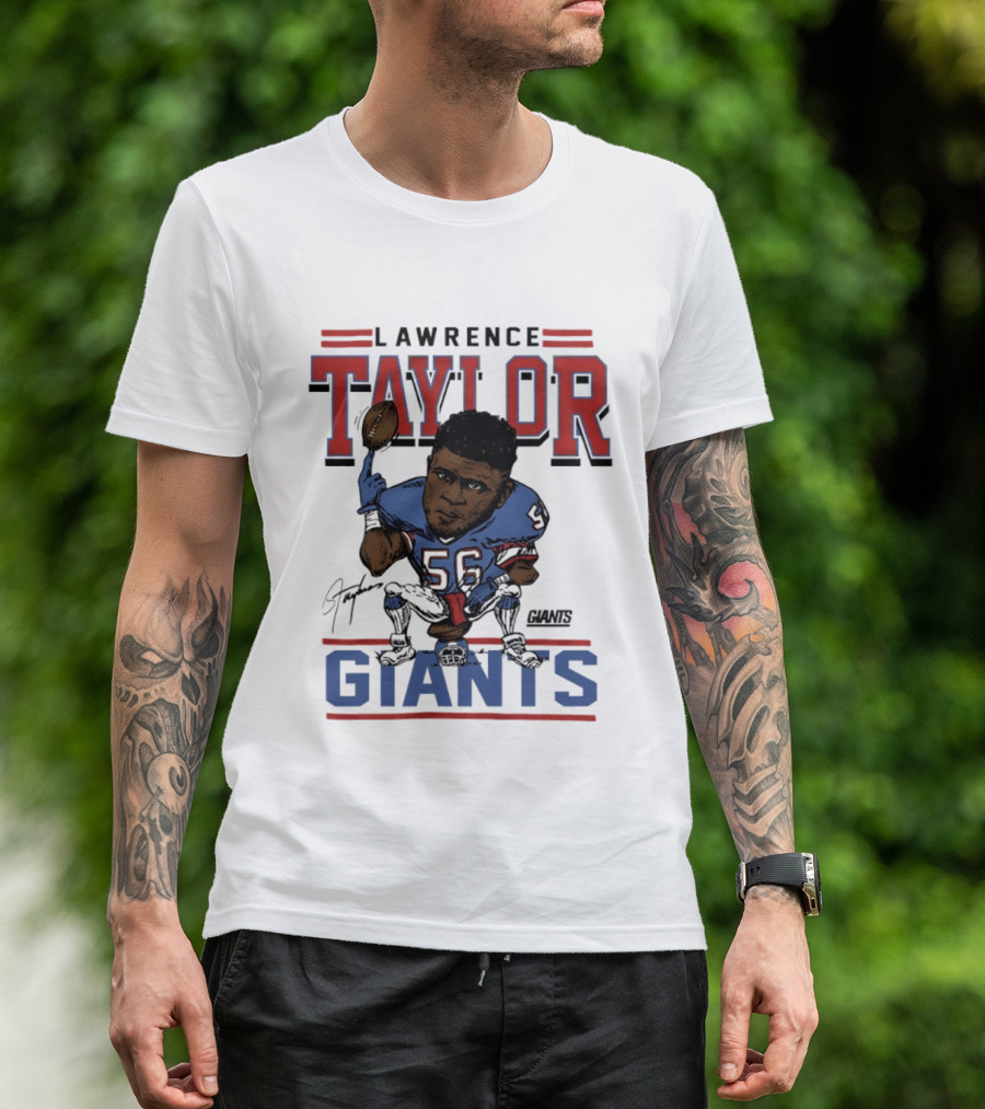 Lawrence Taylor Giants Football Caricature Number 56 T-Shirt