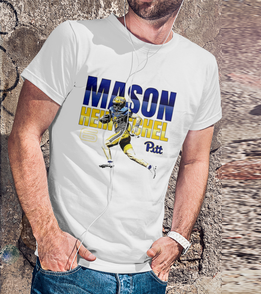 Mason Heintschel Pitt Panthers Football Number 6 T-Shirt