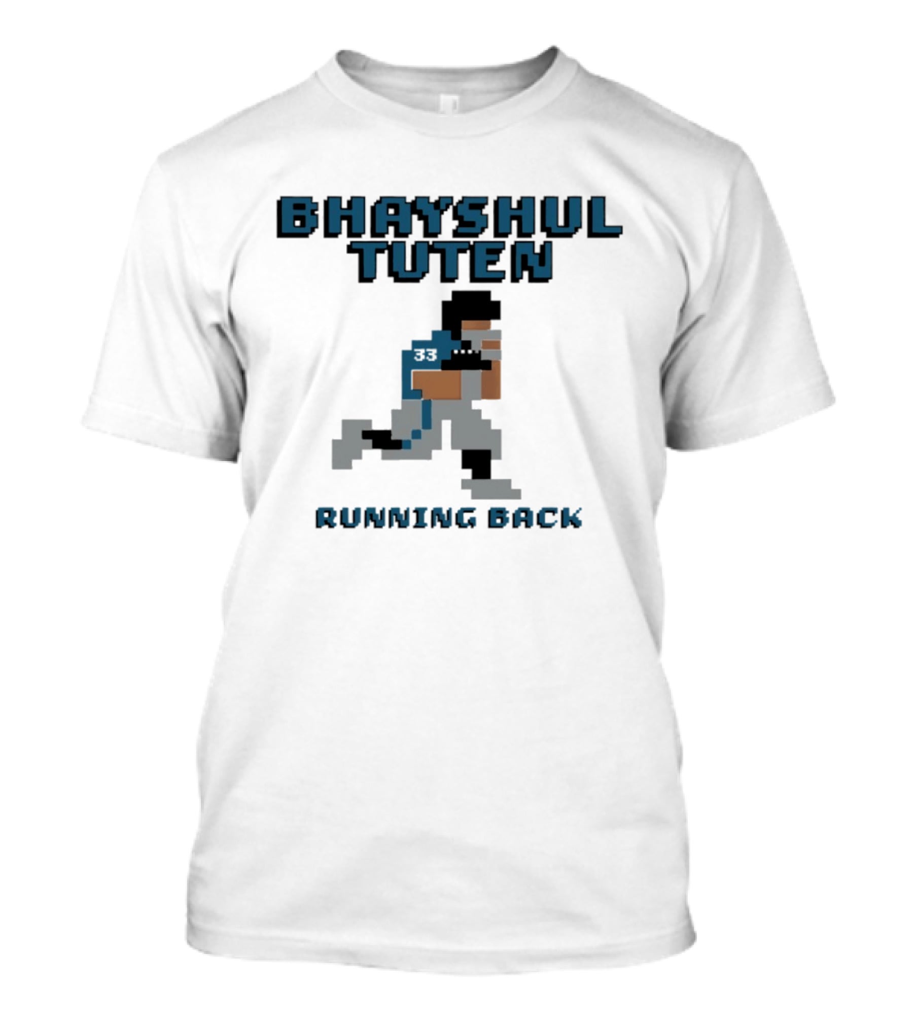Bhayshul Tuten Running Back Pixelated Athlete Jacksonville Jaguars Football RB Baller T-Shirt