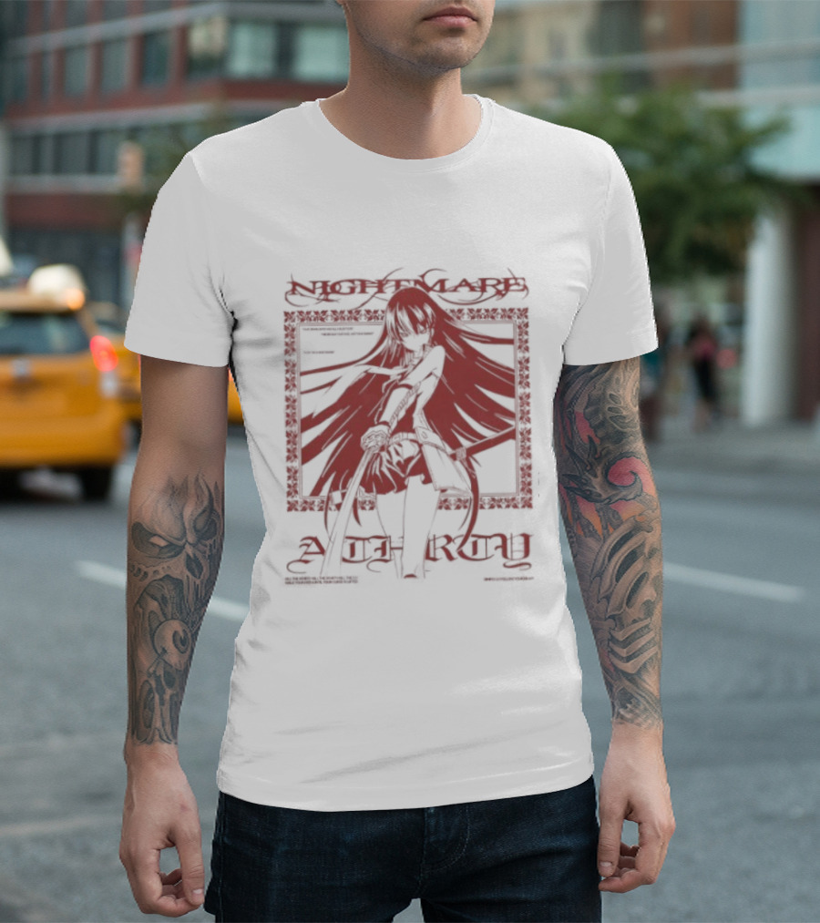 Nightmare Athrty Anime Girl Sword Art Magic Mics Time Warp Famco Brands T-Shirt