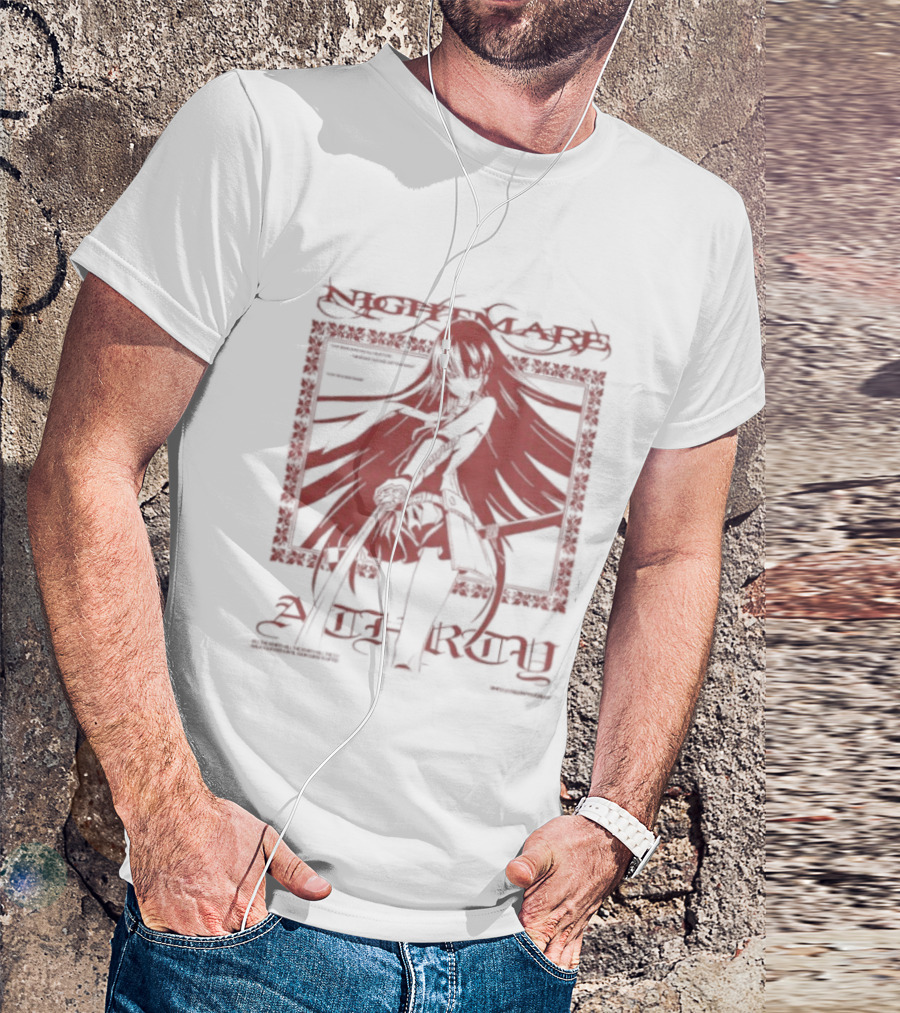 Nightmare Athrty Anime Girl Sword Art Magic Mics Time Warp Famco Brands T-Shirt