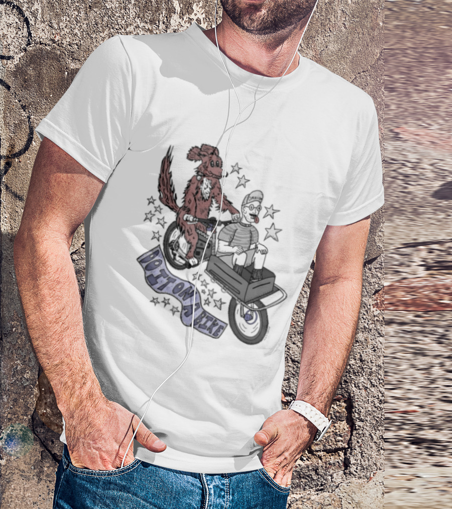 Original Dog On A Bike Omnium Cycling Matt Crank Free And High Stars T-Shirt